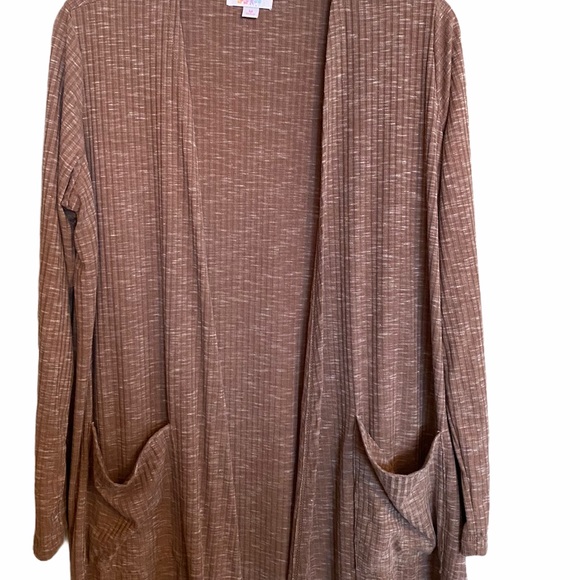 LuLaRoe SARAH Cardigan Sweater Duster Brown Cocoa - Picture 4 of 16